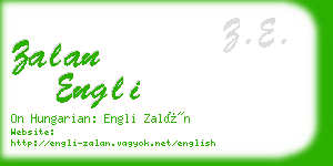 zalan engli business card